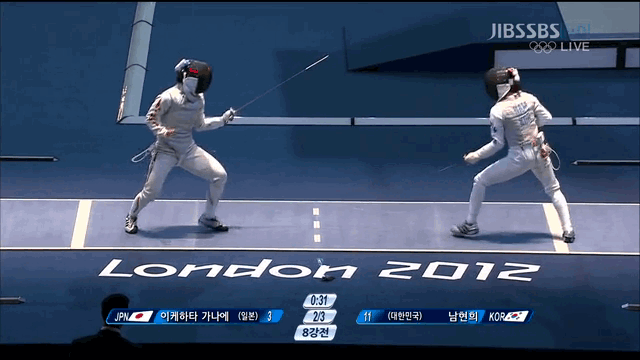 웬만한 무협영화 뺨치는 펜싱 명장면.gif | 인스티즈