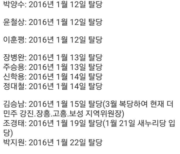 문재인 대표시절 탈당한 사람들 | 인스티즈