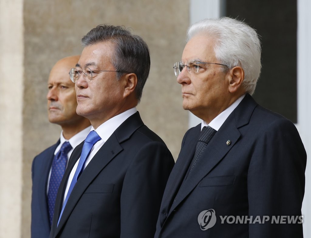 세르지오 마테렐라 이탈리아 대통령과 만난 문재인 대통령 | 인스티즈