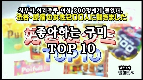 시부야,하라주쿠 여성 200명에게 물었다. 좋아하는 젤리 TOP 10 | 인스티즈